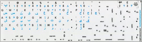 Mac Ns English - Farsi (Persian) Non-Transparent Keyboard Stickers White Background For Desktop, Laptop And Notebook #TOP1