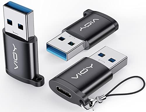 VIOY USB C Male to USB Female Adaptor[3 Pack], Type-C to USB Thunderbolt 3.0 Female OTG Adapter for Smartphone, More Type C or Thunderbolt 3 Devices