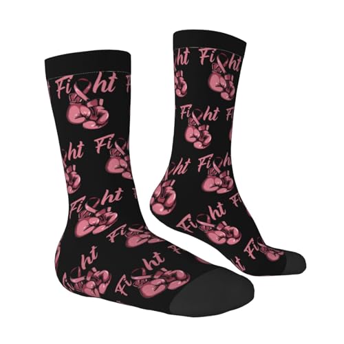 Fight for The Cure - Breast Cancer Adult Cotton Crew Socks Men Sock Casual Socks Women Sock4