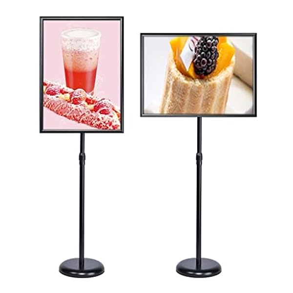 LVTFCO Teken Poster Stand Staande Tekenhouder Snap Frame Verstelbare Aluminium Tekenstandaard, Heavy Duty Display Notice Menu Stand voor Bruiloft/Zakelijke Activiteiten Display