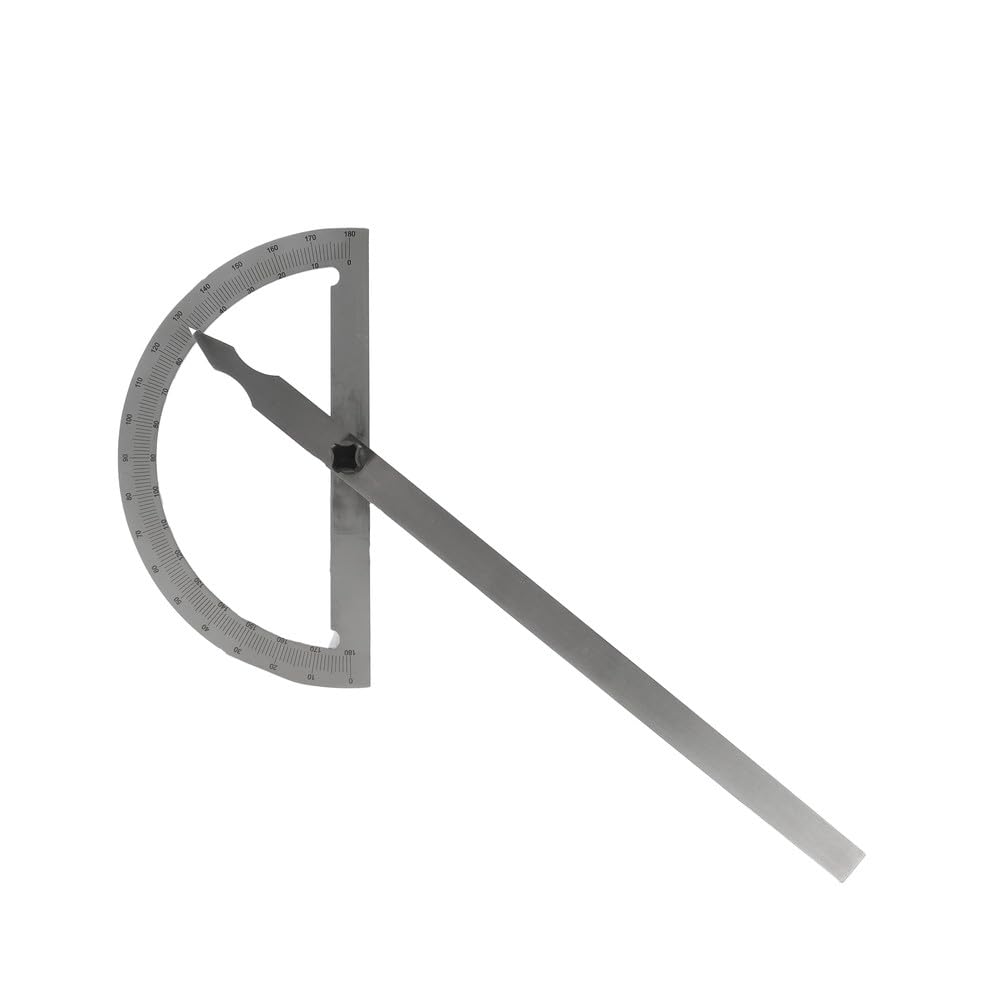 Dönges Gradmesser 120x150 Mm – Poliert & Matt Verchromt, 0–180°, Mit Feststellschraube, Im Etui