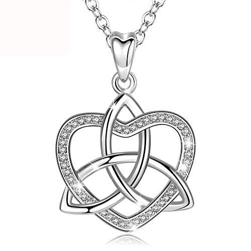 Pendentif cœur celtique argent symbole d'amour éternel pour elle