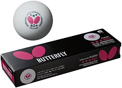 Amazon バタフライ Butterfly 卓球 ボール スリースターボール40 1ダース入り ホワイト 957 バタフライ Butterfly ボール