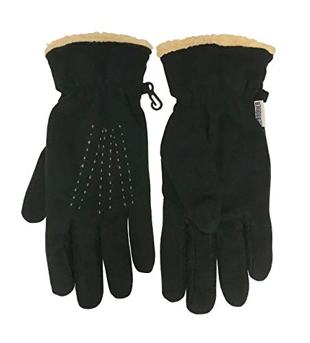 Broner Ladies Black Fleece Glove with Sherpa Cuff and Thinsulate Insulation