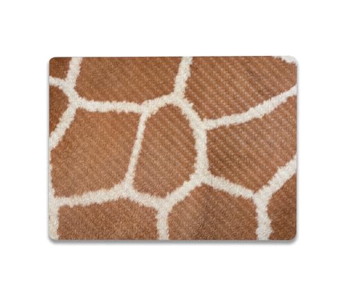 Image of MightySkins Carbon Fiber Skin Compatible with Microsoft Surface Laptop Go 3 (2023) Full Wrap Kit - Giraffe Print | Protective, Durable Textured Carbon Fiber Finish | Made in The USA