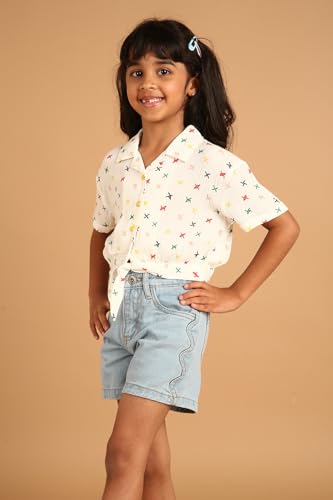 Image of Pilolo Kids Pocket Denim Shorts for Girls