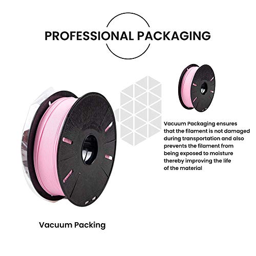 Image of Tesseract Premium PLA + 1.75mm 3D Printing Filament | Dimensional Accuracy + /- 0.03mm | Compatible with Most FDM Printers | 1 KG 3D Printer Filament - PLA Pink (Quantity 1)