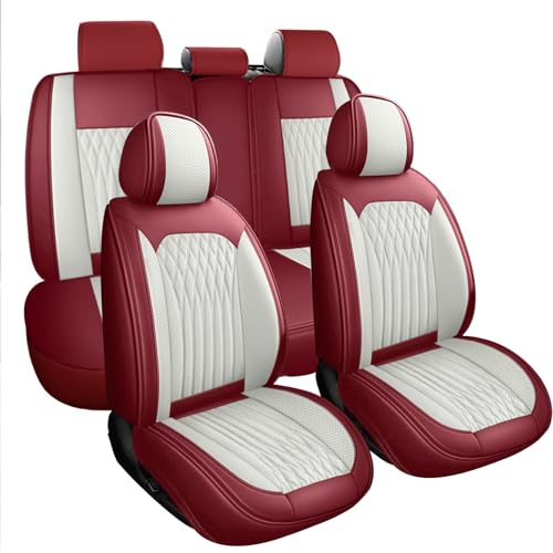 トヨタ タンク M900系 フロアマット 2016年11月~2020年9月モデル専用 車 シートカバー 新型 5席 汎用 車 クッション 座布団 防水 全天候型 汚れ防止 取付簡単 滑り止め 取付簡単 収納便利(赤,枕なし)