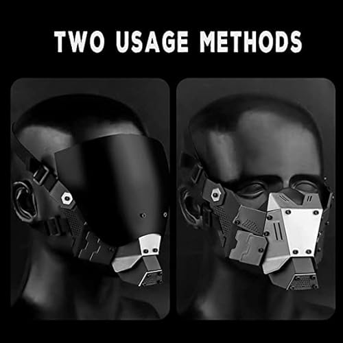 Máscara punk, máscara de capacete de tecnologia futurista, máscara legal de internet, fantasia de Ha