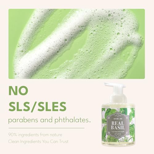 Image of ROMIIE ZOI Foaming Hand Soap, Basil, 500ml / 16.8fl.oz | With Gift Box, Gentle cleansing, nourishes skin without drying