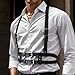 Dicosky Adjustable Men's Bondage Harness,PU Leather Chest Strap Suspenders for BDSM,SM Fetish,Gothic Stage Performance,Punk Clubwear&Gay Cosplay Costume Valentine's Day
