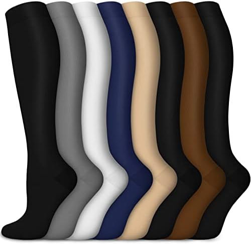 Aoliks Compression Socks for Women & Men, Knee High Support Socks for Running Athletic Cycling