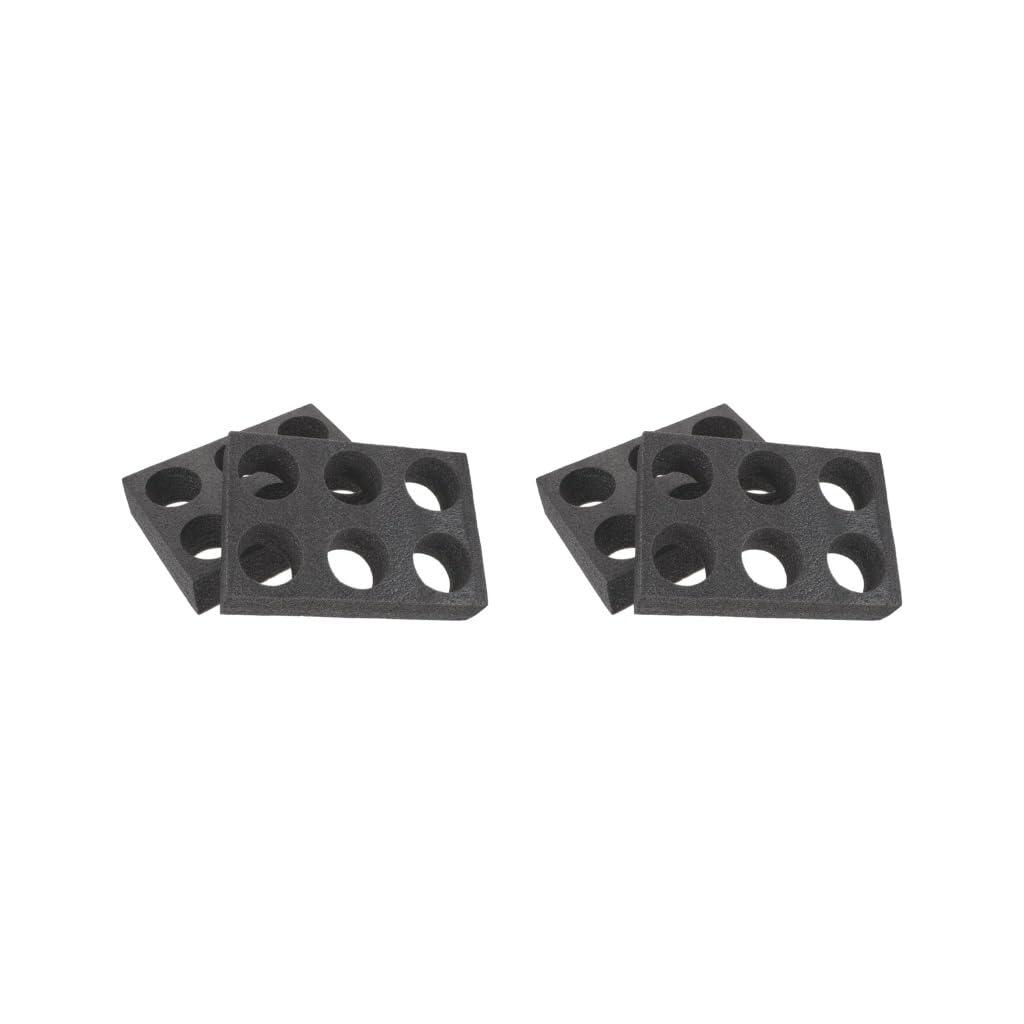 2 Set Getränkehalter Getränkehalter Tablett für Getränke Saft Bars 20 x 30 x 7 cm, schwarz, 2 Stück 6 Löcher