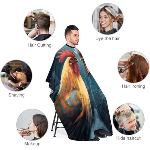 Capa para Corte de Cabello con Diseño de Gallina 66.9x56.7 pulgadas miniatura 3