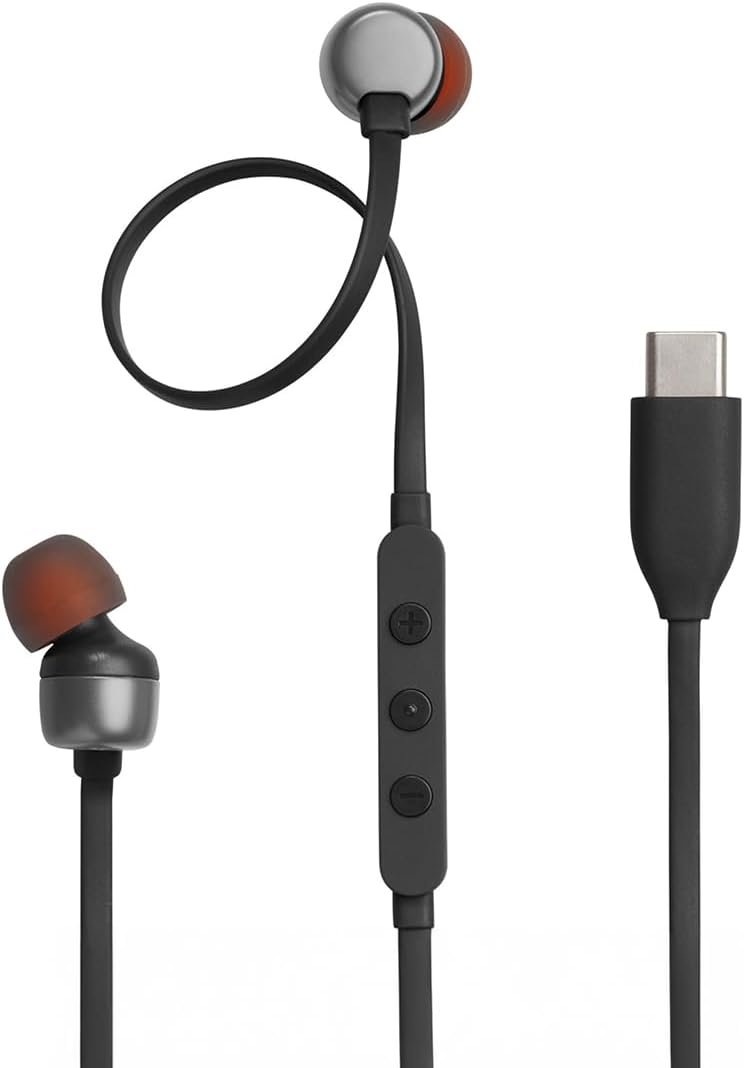 Original Type C Earphone for JBL Tune 310 C, High-Fidelity Sound with Dynamic Drivers, Built-in DAC for Clear Output, Soft Silicone Tips, Ideal for Music, Gaming & Calling