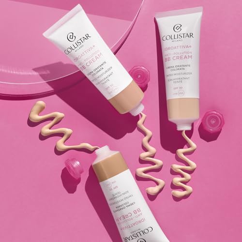 Collistar Idroattiva+, BB Cream Viso Antipollution, 100H Feuchtigkeit, SPF 30, Unmerkliche Textur, für alle Hauttypen, auch empfindliche, Nr. 2 Medium, 50 ml
