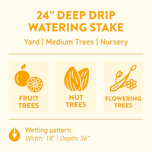 UV-Protected 24-inch Tan DEEP DRIP Tree Watering Stake (3 Pack)