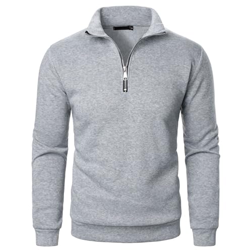 Quarter Zipper Sweatshirts for Men Sweater Casual Lightweight Sweatshirts Men Active Long Sleeve Stand Collar Clothes2