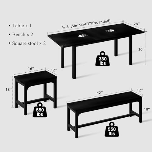 Feonase Extendable 5-Piece Dining Table Set - Image 3