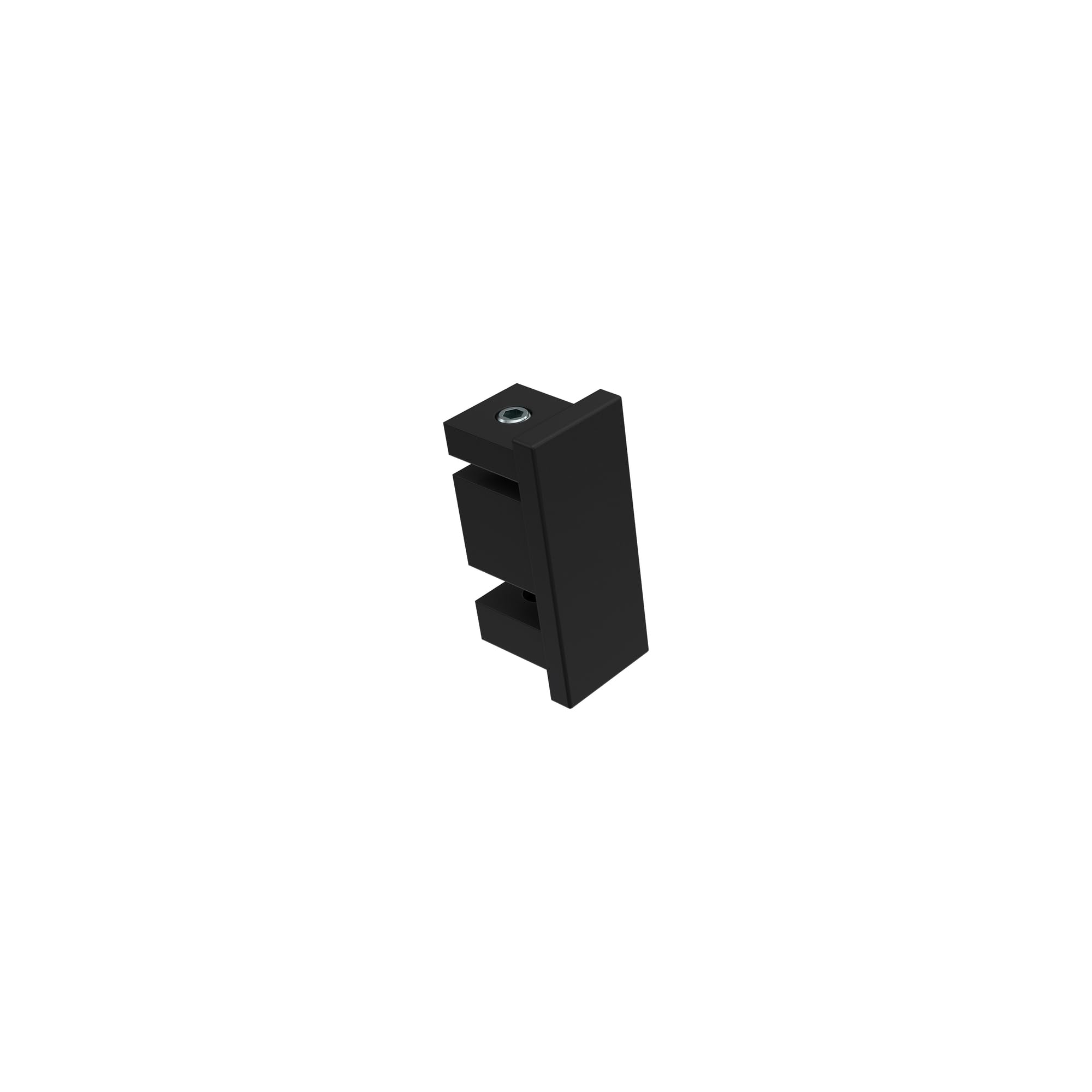INTERDECO Innenlauf-Gardinenstange eckig 14 x 35 mm, kantige Innenlaufstange aus Metall, Schwarz, zur Wandmontage, Typ 10212819, 120 cm