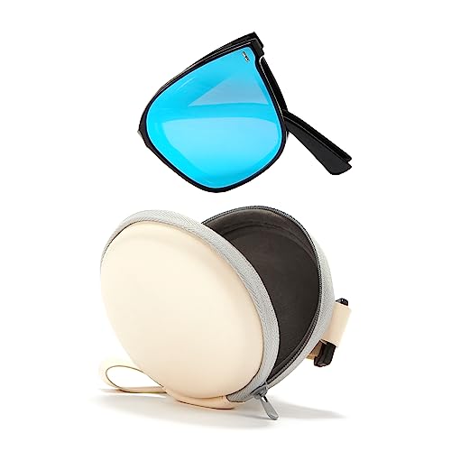 Cyxus 2024 Folding Sunglasses Polarized Color Changing foldable sunglasses Women Men Blue