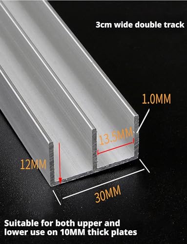 Rieles de aleación de aluminio de alta resistencia para vitrinas de cristal 2