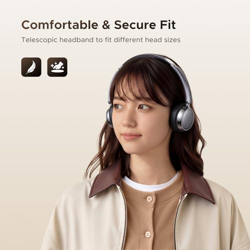 UGREEN Studio Plus Wireless Headphone Active Noise Cancelling Bluetooth 6.0 Over-ear ANC Earphone,80H Playtime,Spatial Audio,EQ in App,Clear Call with AI Algorithm,2 Mic,Multi-Point Connection - Image 4