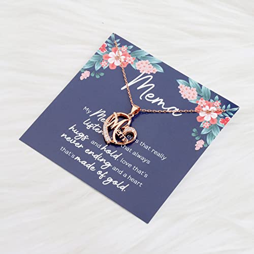 Lywjyb Birdgot Mema Gift Best Mema Ever Gift Grandma Gift from Grandchildren Grandma Birthday Appreciation Gift (Mema ne card RG)3