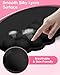 Cloud Wrist Rest Set for Keyboard and Mouse, Memory Foam Wrist Pad with Silky Lycra Surface, 2-in-1 Keyboard Wrist Rest & Adjustable Stand, Two Typing Angles, Cute Cloud Desk Accessories (Black)