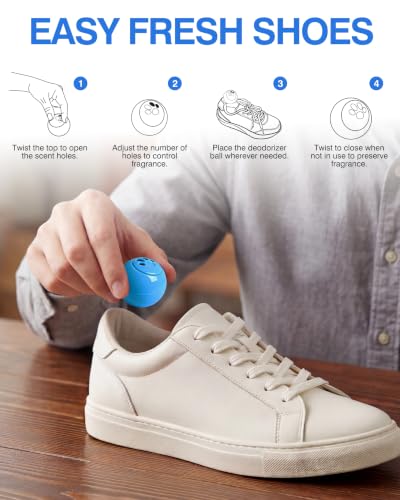Shoe Deodorizer Balls, 10 Pack Odor Eliminator for Shoes, Sneakers, Boots, Gym Bags and Lockers - image 7