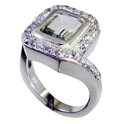 Bague améthyste verte émeraude argent 925 évite les allergies bague faite main