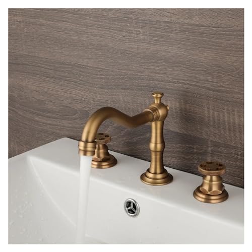 Grifo mezclador para lavabo de baño de latón antiguo industrial monomando