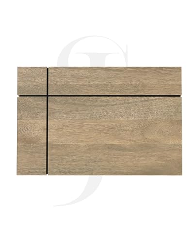 Image of Modern C-Side End Table for Living Room - Mango Wood with Black Metal Frame, Contemporary Sofa Side Table for Bedroom & Office (18L x 11D x 24H Inches) (Smoky)