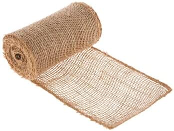 Miniatura 2 de Rollo de cinta de arpillera natural, rollo de yute rústico para manualidades de 5.5 pulgadas x 15 pies