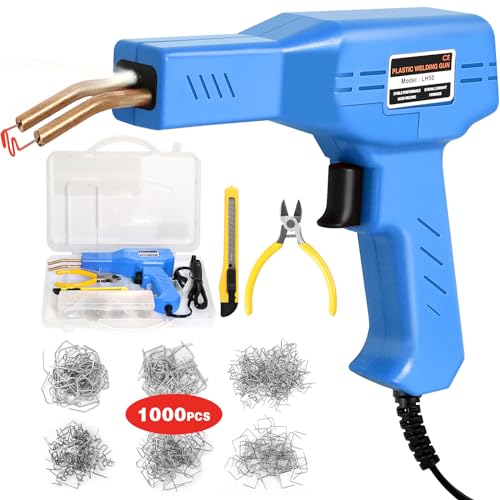 ATOLS Upgraded Plastic Welder, 1000PCS Staples, Pure Copper Transformer, Rapid Heating, Plastic Welding Kit, Hot Stapler Kit, Plastic Welder Gun Kit, Car Bumper Repair Kit, Plastic Repair Kit