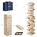 Offelec Giant Tumble Tower Games for Kids Adults, 54 Wooden Blocks Stacking to Over 4 FT Stacking Tumbling Blocks, Family Floor/Board Indoor/Outdoor Yard Games with Carry/Storage Bag Stacking Toys