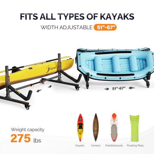 image for Bonnlo Freestanding Kayak Stand for Canoe, Boat, Paddle Board, SUP, Su