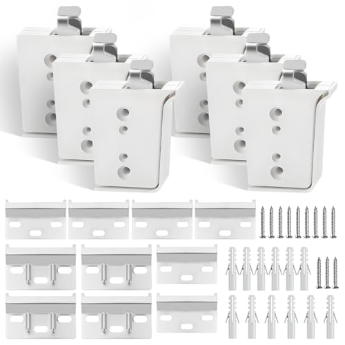 schrankaufhänger 6 Pièces Fixation Meuble Haut Cuisine Set Rail de Suspension Fixation Meuble Suspendu Vis à Expansion Kit Complet Quantité Suffisante...