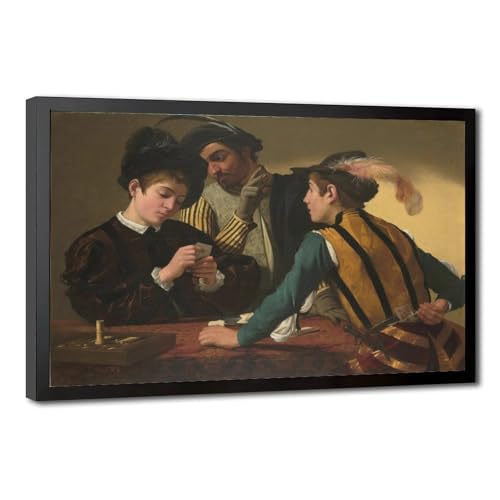 Impression sur toile Caravaggio Cardsharps pour sublimer le design du salon
