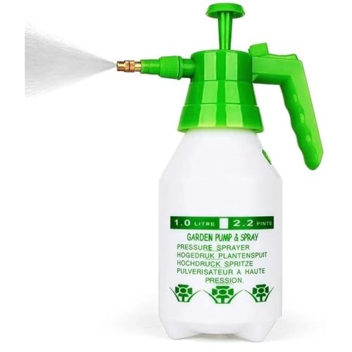 Image of 1 Litre Garden Spray Bottle - Hand Pressure Water Sprayer for Plants, Gardening, Flowers & Home Cleaning | Multipurpose Manual Pump Sprayer with Adjustable Nozzle & Easy Grip Handle