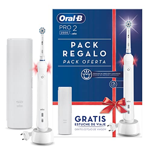 CEPILLO ORAL-B PRO2500 ORAL B ESTUCHE CROSS ACTION CONTROL PRESION CEPILLADO 3D 40.000 PULSACIONES 8.000 OSCILACIONES