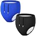 Glitopper 2 Pcs Youth Swim Diaper Special Needs Reusable Cloth Diaper Covers Waterproof Incontinence for Swimming, Unisex(Black,Blue,8-10t)