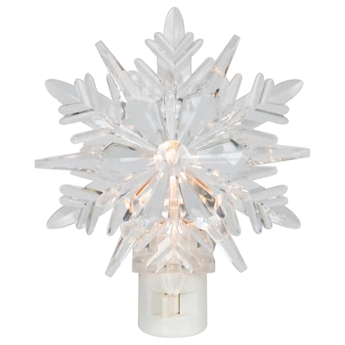3D Snowflake Christmas Night Light - 6' - Clear