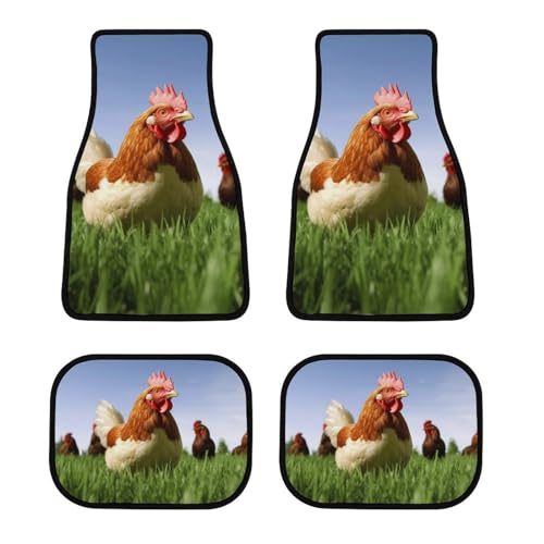 Tapis de sol voiture herbe de poule élégants avec finitions haut de gamme