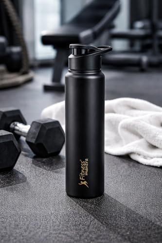 Image of Fitness Mantra Stainless Steel Water Bottle 1L | Reusable, Durable & Leak-Proof Bottle for Daily Use| 1 Piece|