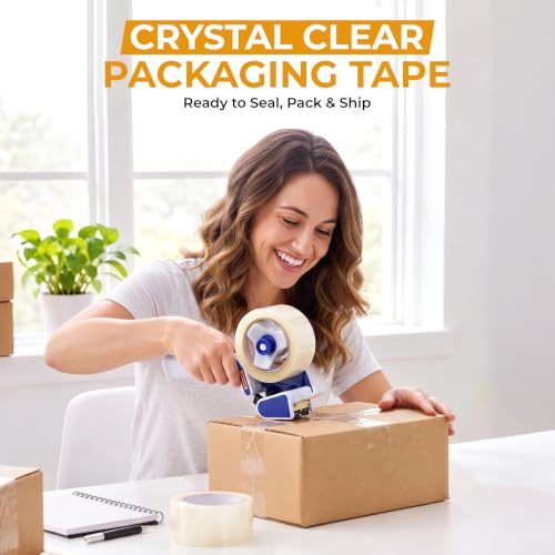 Image of Tape King Packing Tape Dispenser Gun - Handheld Tape Gun with 1 Bonus Clear Packaging Tape (2 Inch Wide) - Shipping Tape for Sealing, Storing, and Moving Boxes, 1 Pack