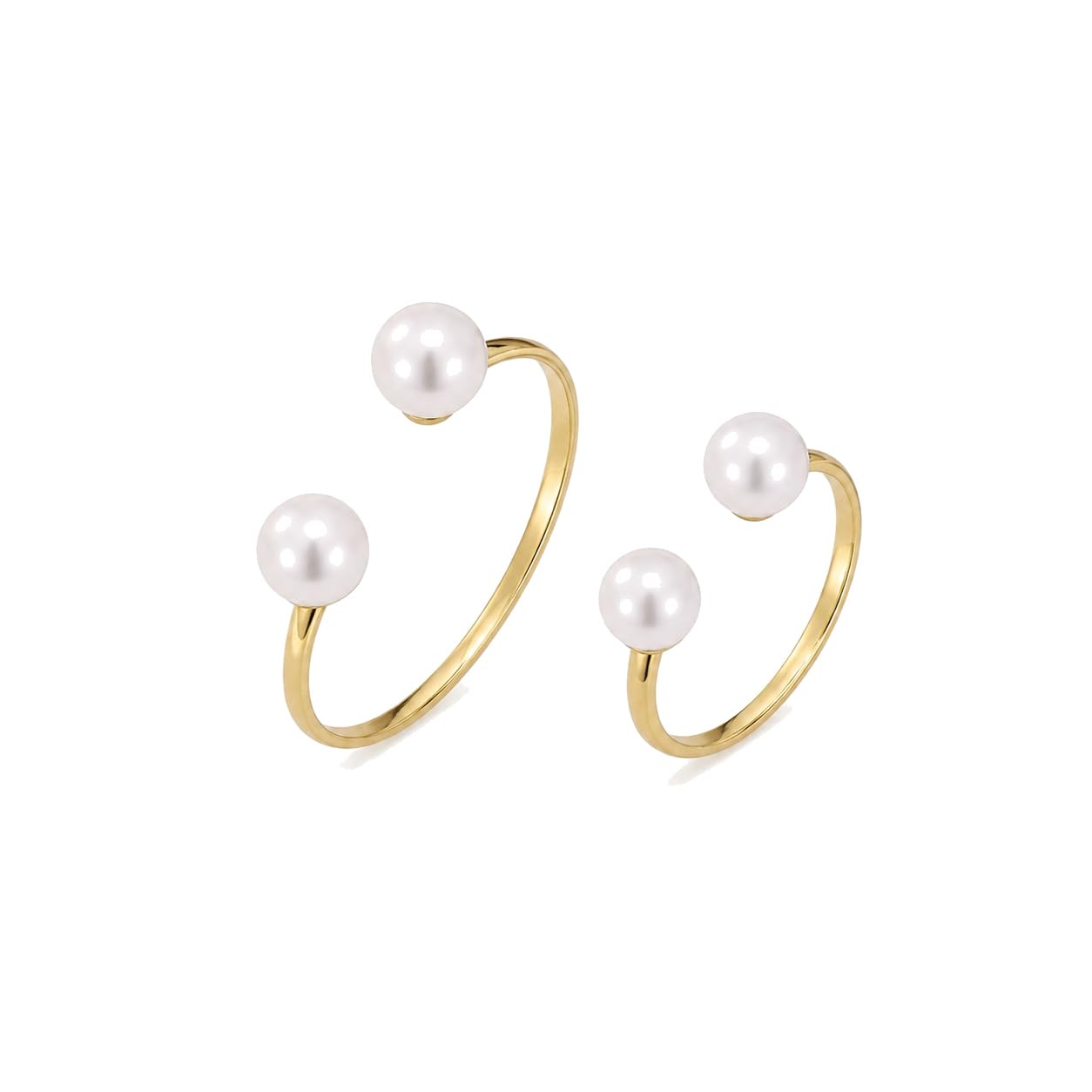 Joyería de perlas de agua dulce 925 de plata de ley blanco perla anillo de novia boda