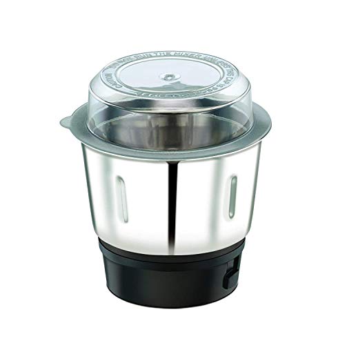 Suitable For-Bajaj Twister, Twister Fruity, Gx-7, Gx-8, Bravo,Gx-10, Gx -10Dlx, Miser Grinder chutney jar With Lid 0.4 Liter (Steel Black).