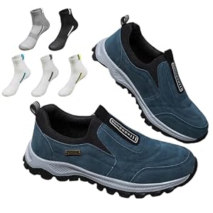 Orthopaedic Shoes Men’s Slip On Walking Shoes with Arch Support, Lightweight Outdoor Shoes, Hiking Work Trainers Shoes