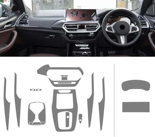 Film protection console BMW X3 X4 anti-rayures pour insert laqué abîmé - 3